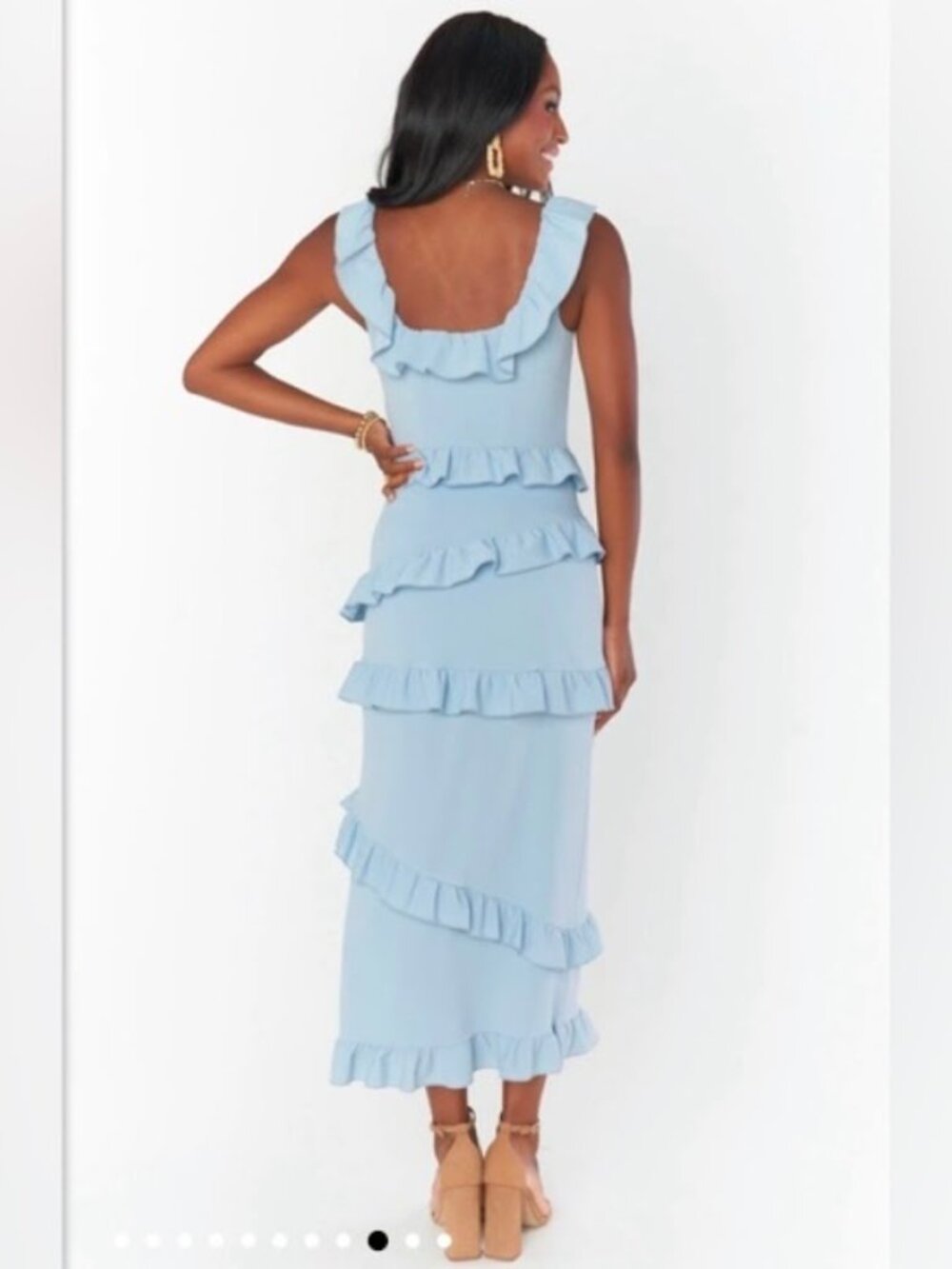 NWOT Show Me Your MuMu Greta Dress In Blue Size XS - Picture 4 of 13